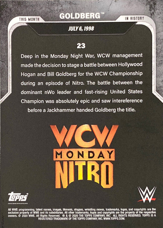 WCW Monday Nitro – July 6, 1998 Goldberg DEF. “Hollywood” Hulk Hogan for the WCW Championship