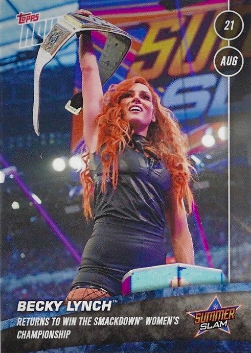 Becky Lynch Returns to Win the Smackdown Women’s Championship trading card PW Catalog