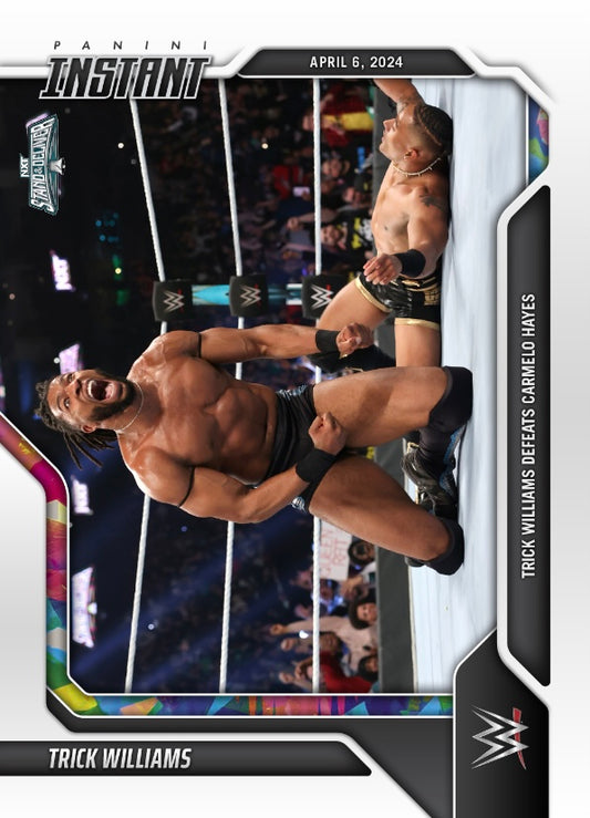 Trick Williams – Trick Williams Defeats Carmelo Hayes trading card PW Catalog