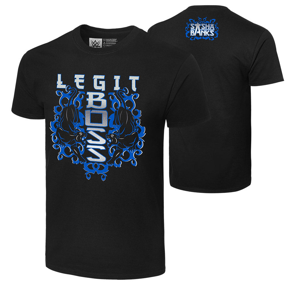 Sasha Banks "The Legit Boss" Authentic T-Shirt T-Shirt PW Catalog