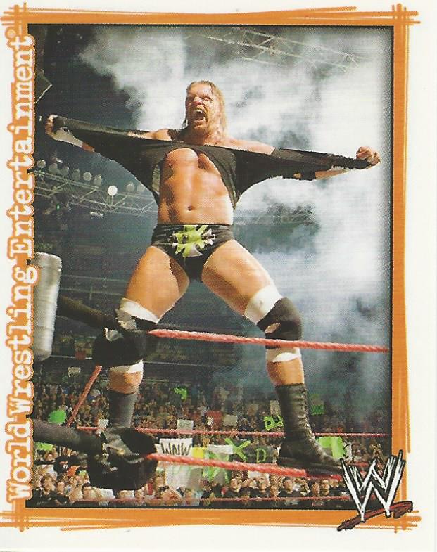 WWE Topps Superstars Uncovered 2007 Sticker Triple H P10 trading card PW Catalog
