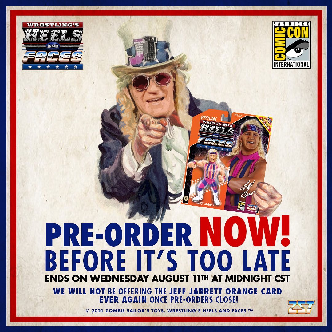 Zombie Sailor's Toys Wrestling's Heels & Faces San Diego Comic Con Exclusive Jeff Jarrett Action & Toy Figures PWcatalog