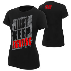 Kevin Owens "Just Keep Fighting" Women's Authentic T-Shirt T-Shirt PW Catalog