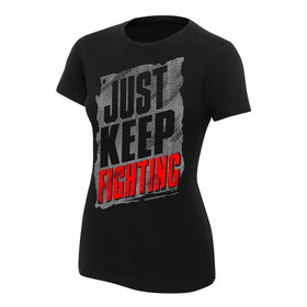 Kevin Owens "Just Keep Fighting" Women's Authentic T-Shirt T-Shirt PW Catalog