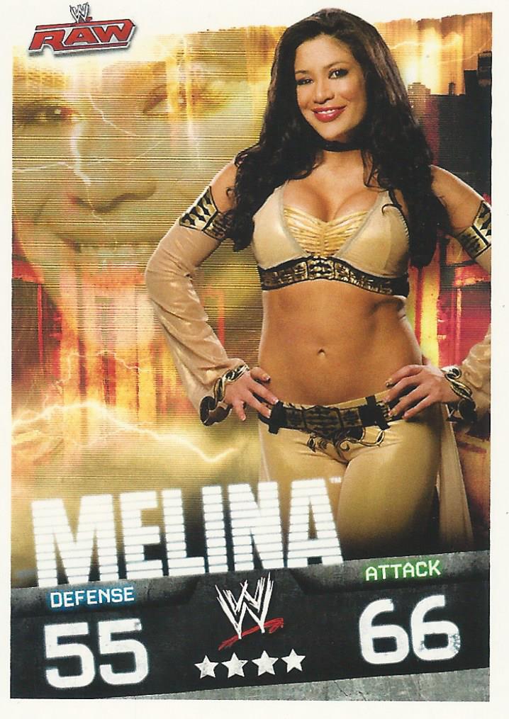 WWE Topps Slam Attax Evolution 2010 Melina US Variant trading card PW Catalog