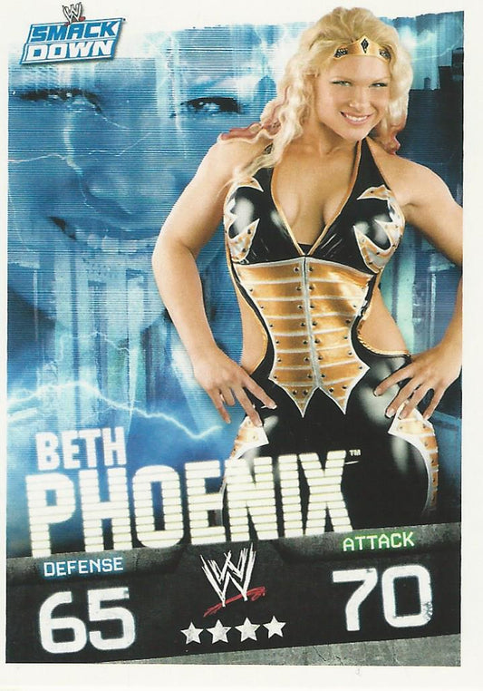 WWE Topps Slam Attax Evolution 2010 Beth Phoenix US Variant trading card PW Catalog