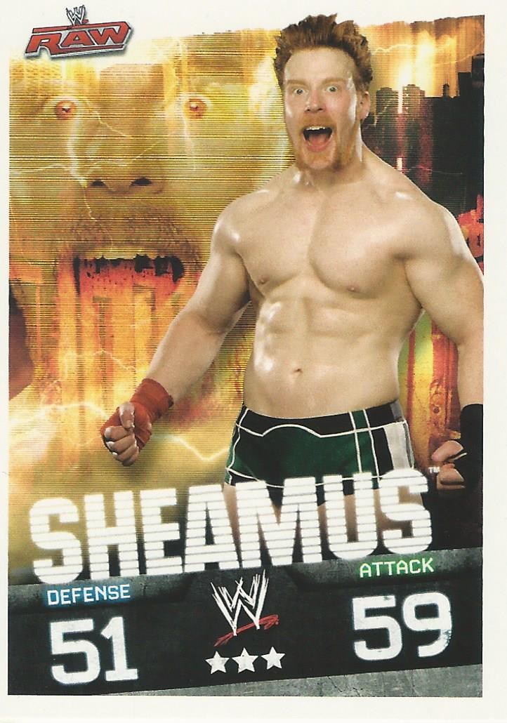 WWE Topps Slam Attax Evolution 2010 Sheamus US Variant trading card PW Catalog