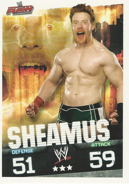 WWE Topps Slam Attax Evolution 2010 Sheamus US Variant trading card PW Catalog