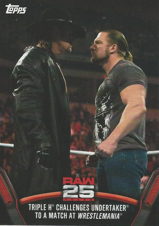 WWE Topps Then Now Forever 2018 Undertaker and Triple H Raw-35 trading card PW Catalog