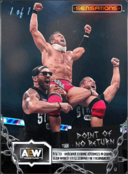 9/6/23 – Roderick Strong – Roderick Strong Advances in Grand Slam World Title Eliminator Tournament trading card PW Catalog