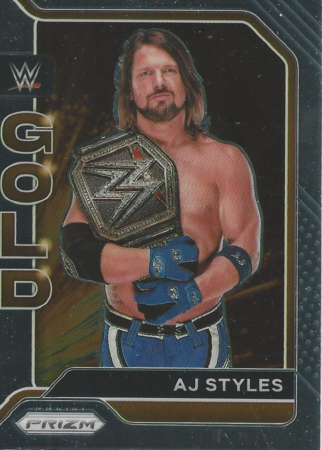 WWE Panini Prizm 2022 Gold AJ Styles #20