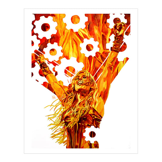 Becky Lynch 11 x 14 Rob Schamberger Art Print Wall art PW Catalog