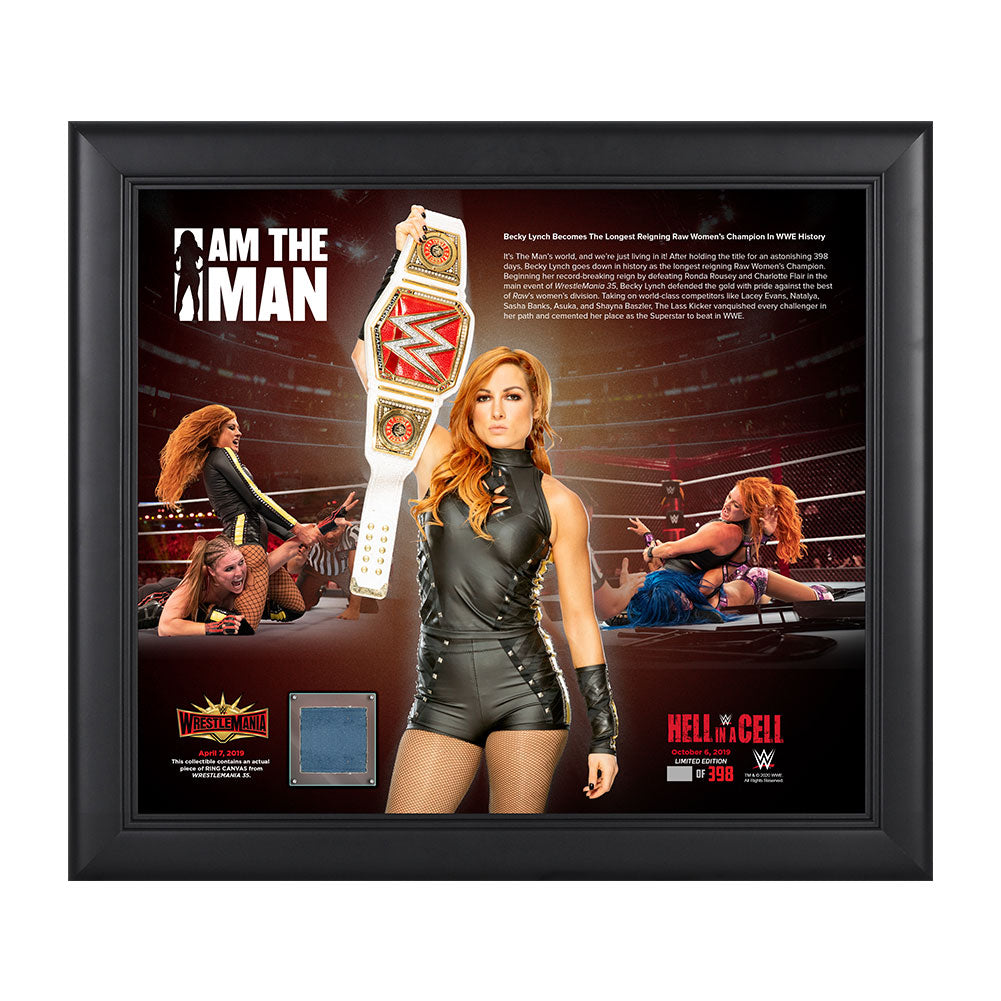 Becky Lynch "Longest Reigning RAW Women's Champion" Limited Edition 15 x 17 Plaque