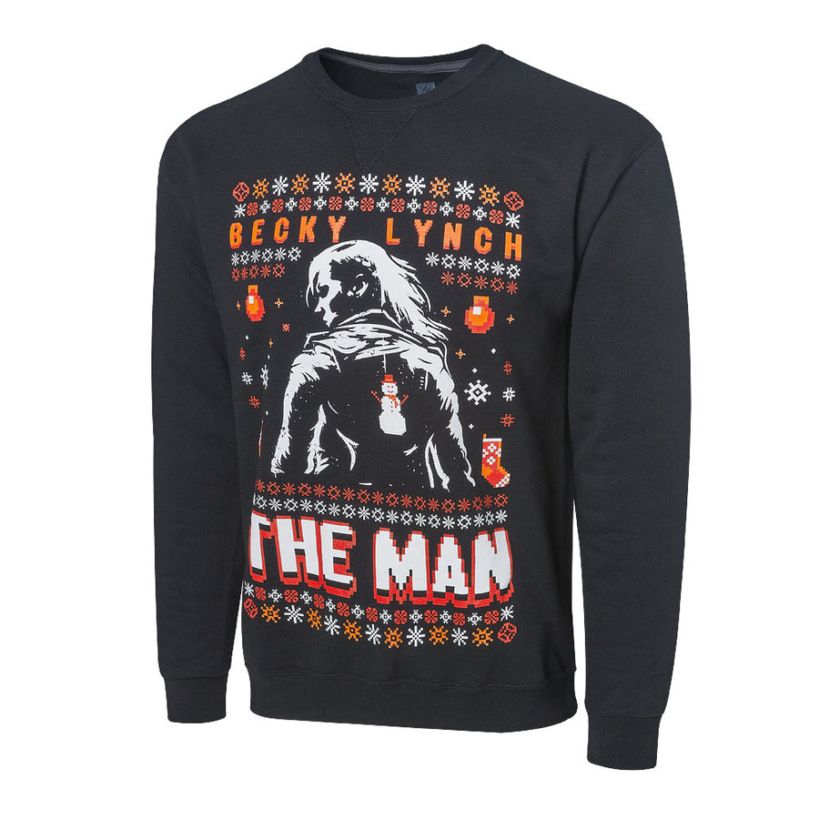 Becky Lynch "The Man" Ugly Holiday Sweatshirt