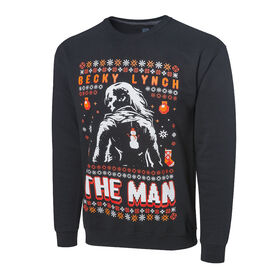 Becky Lynch "The Man" Ugly Holiday Sweatshirt
