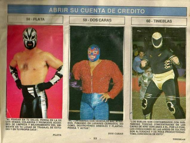 Super Album de Luchas Stickers Album 1991 From Mexico Stickers Album PW Catalog