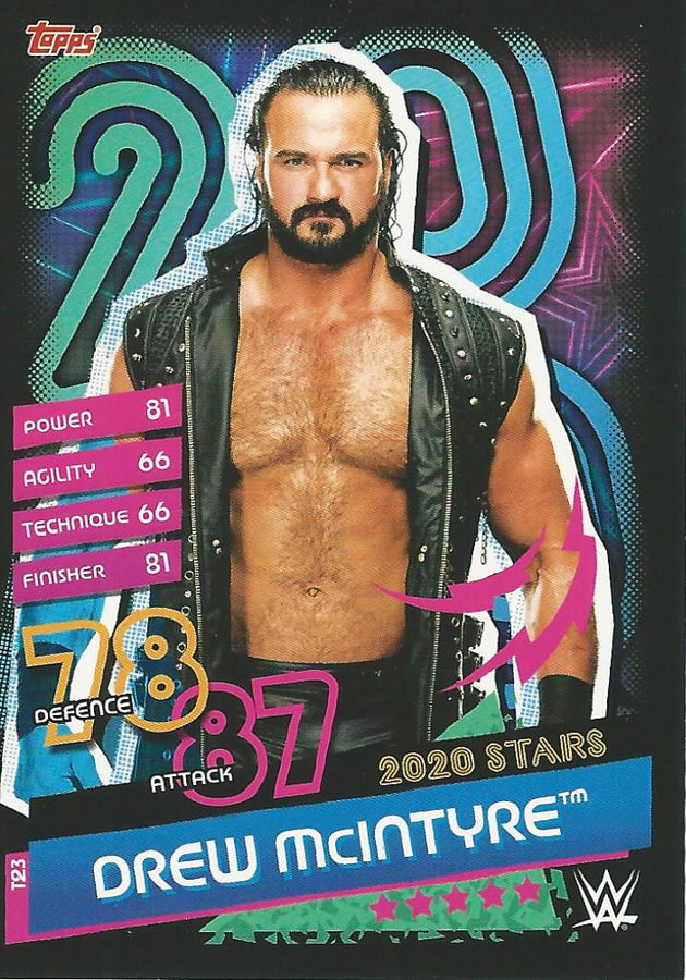WWE Topps Slam Attax Reloaded 2020 Drew McIntyre T23 trading card PW Catalog