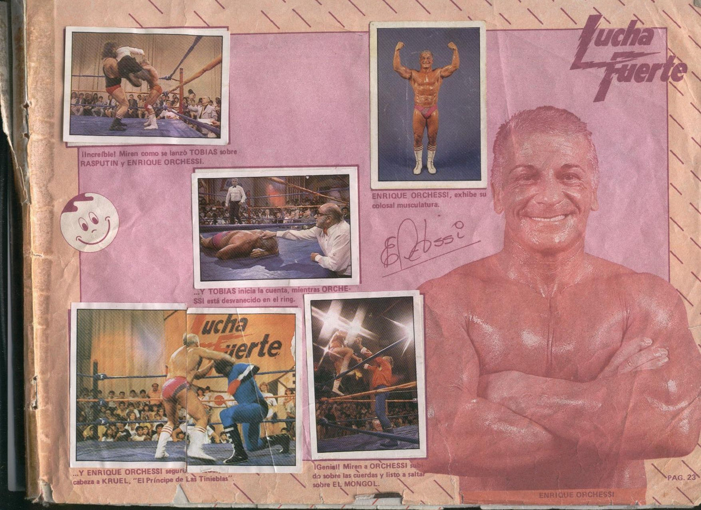 Lucha Fuerte Stickers Album From Argentina 1988 Stickers Album PW Catalog