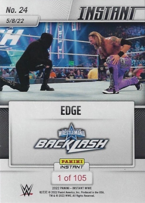 Edge – Edge Steals Victory From AJ Styles trading card PW Catalog