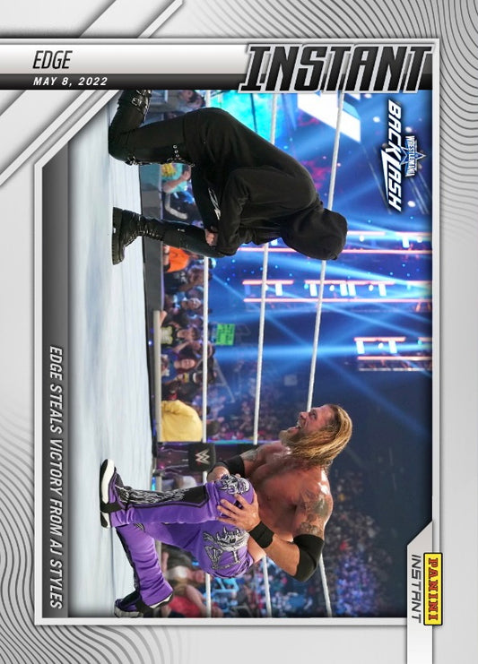 Edge – Edge Steals Victory From AJ Styles trading card PW Catalog