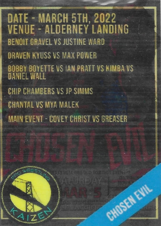 Chosen Evil trading card PW Catalog