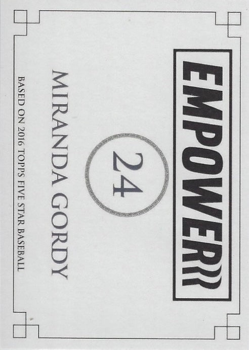 Miranda Gordy trading card PW Catalog