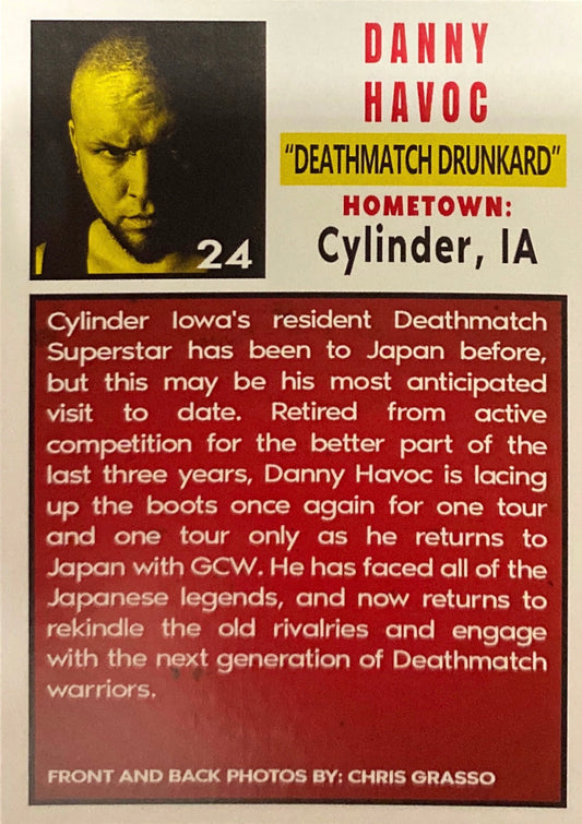 “Deathmatch Drunkard” Danny Havoc trading card PW Catalog