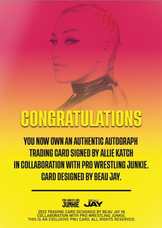 Allie Katch trading card PW Catalog