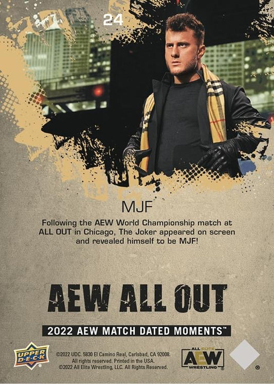 MJF – MJF Reveals Himself to BE the Joker, Announces Return at All Out trading card PW Catalog