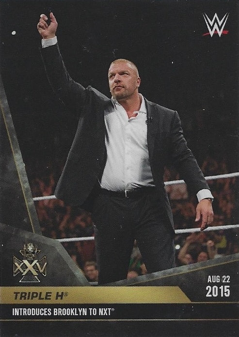 AUG 22 2015 – Triple H Introduces Brooklyn to NXT trading card PW Catalog