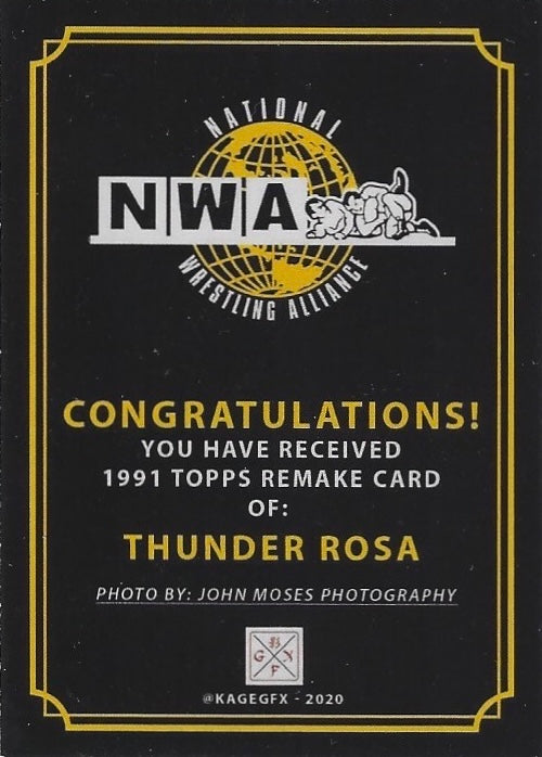 Thunder Rosa NWA Women’s Champion trading card PW Catalog