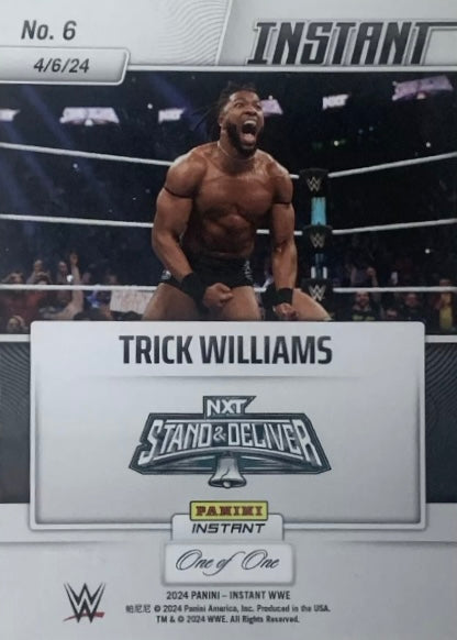 Trick Williams – Trick Williams Defeats Carmelo Hayes trading card PW Catalog