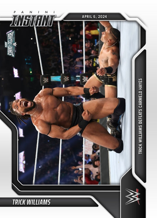 Trick Williams – Trick Williams Defeats Carmelo Hayes trading card PW Catalog