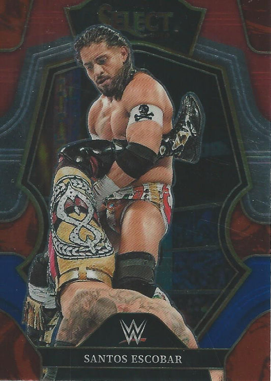 WWE Panini Select 2023 Red/Silver/Blue Santos Escobar #155