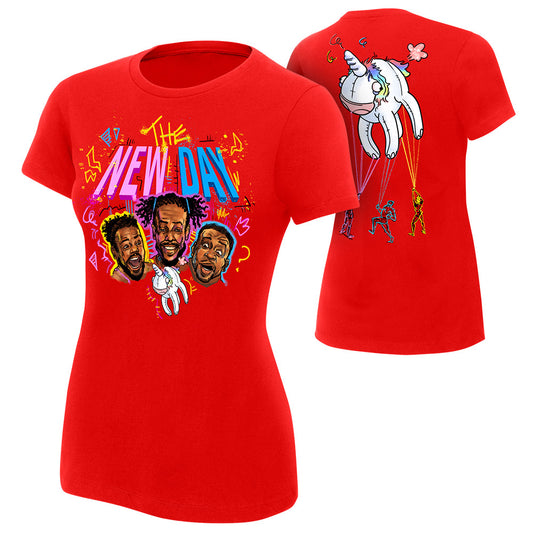 The New Day "Unicorn Balloon" Women's Authentic T-Shirt T-Shirt PW Catalog