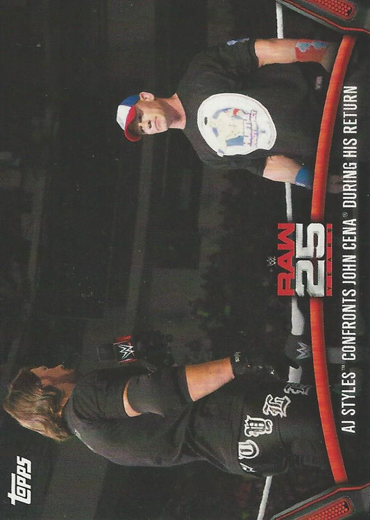 WWE Topps Then Now Forever 2018 AJ Styles and John Cena Raw-44 trading card PW Catalog
