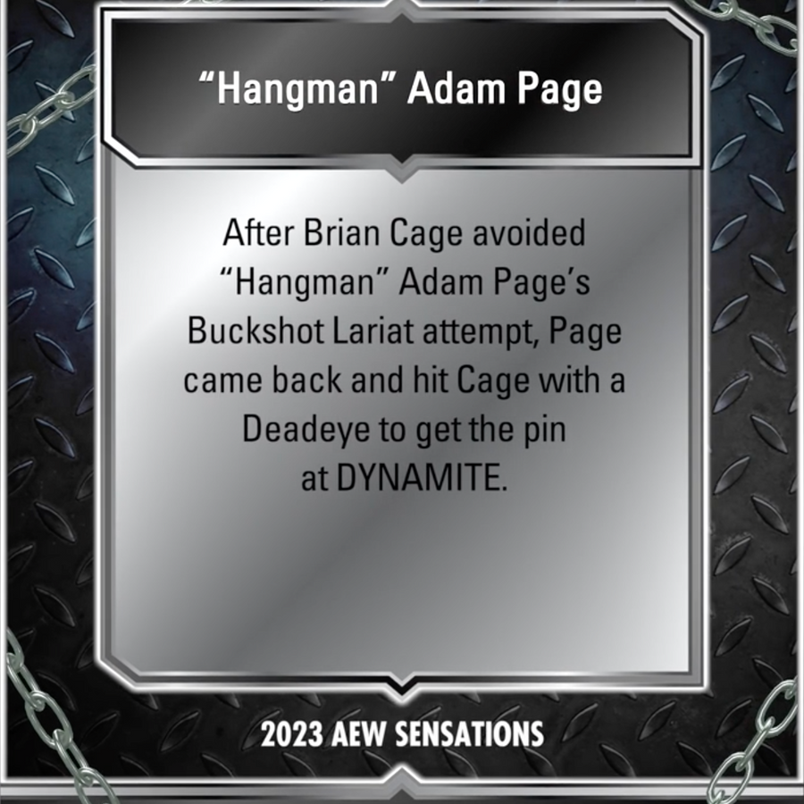 9/13/23 – “Hangman” Adam Page – “Hangman” Adam Page Defeats Brian Cage