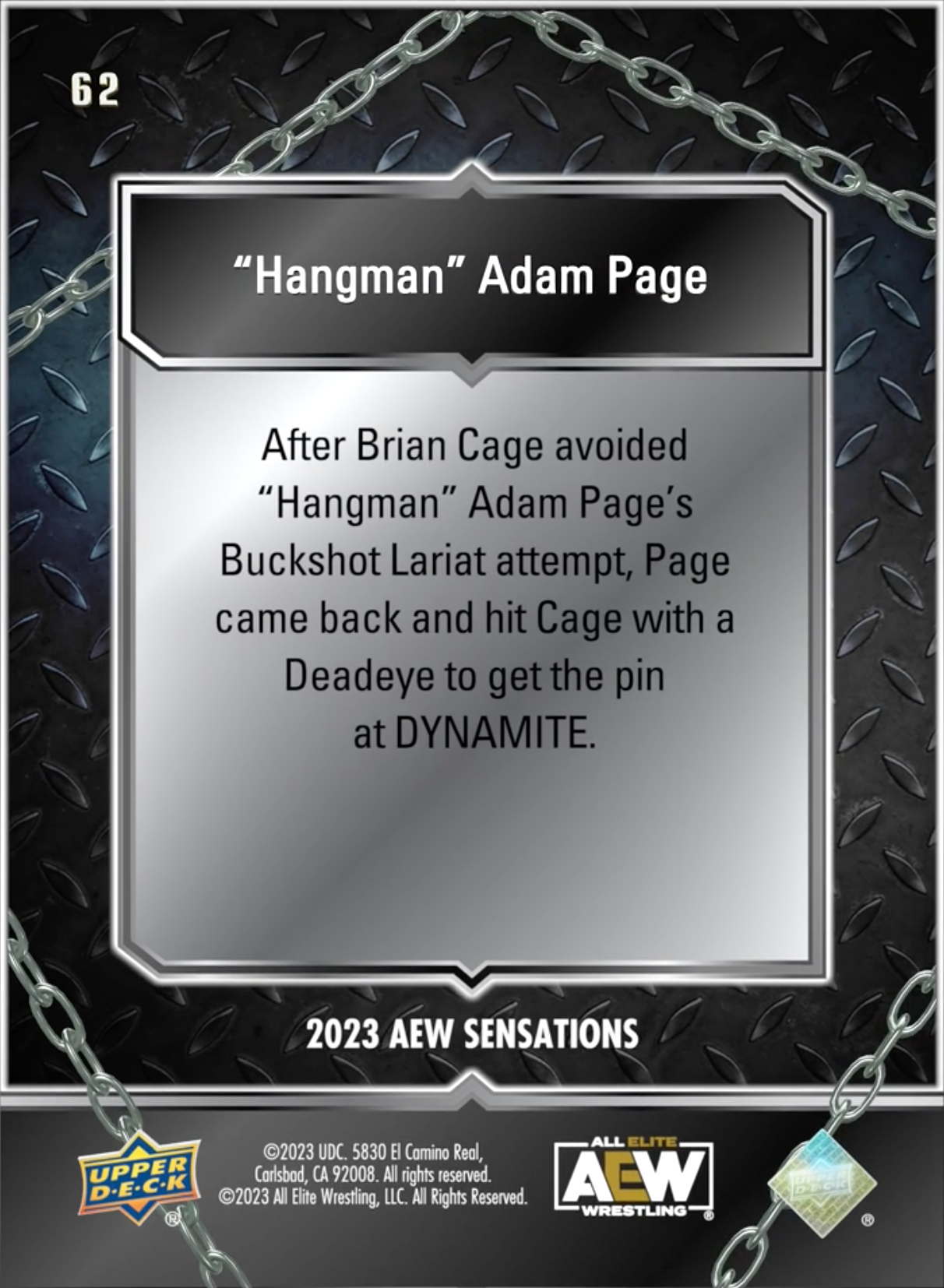 9/13/23 – “Hangman” Adam Page – “Hangman” Adam Page Defeats Brian Cage