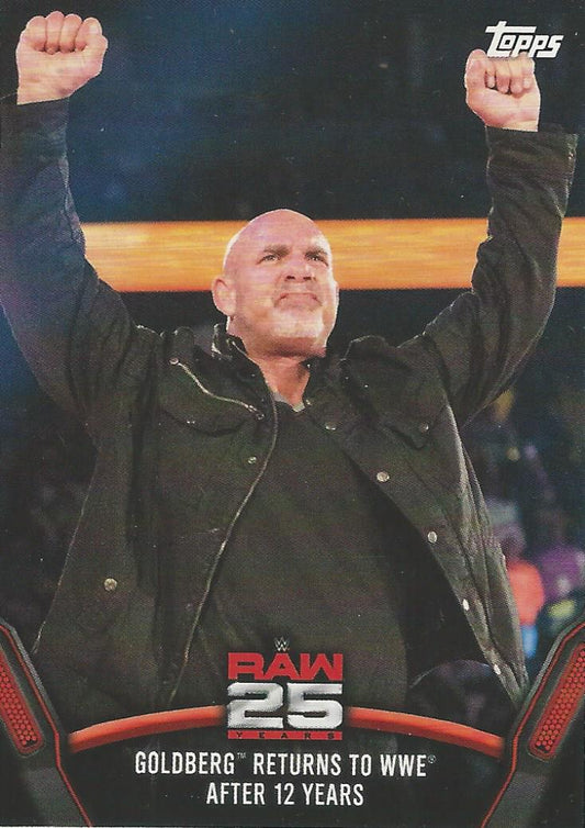 WWE Topps Then Now Forever 2018 Goldberg Raw-45 trading card PW Catalog