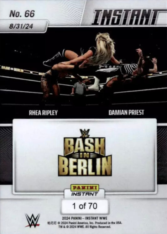 Rhea Ripley / Damian Priest – the Terror Twins Win Mixed TAG Team Match trading card PW Catalog
