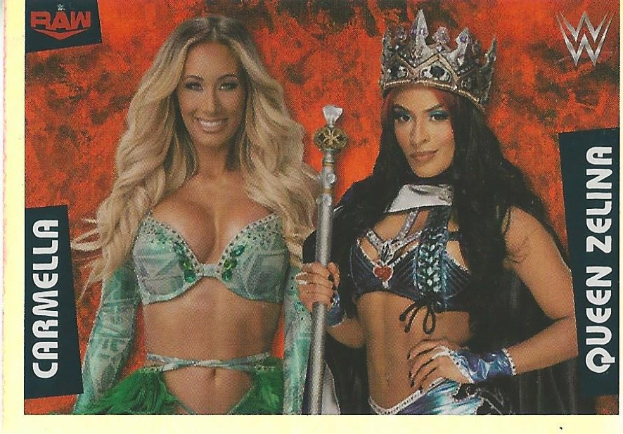 WWE Panini 2022 Sticker Collection Carmella and Zelina Vega Foil #247