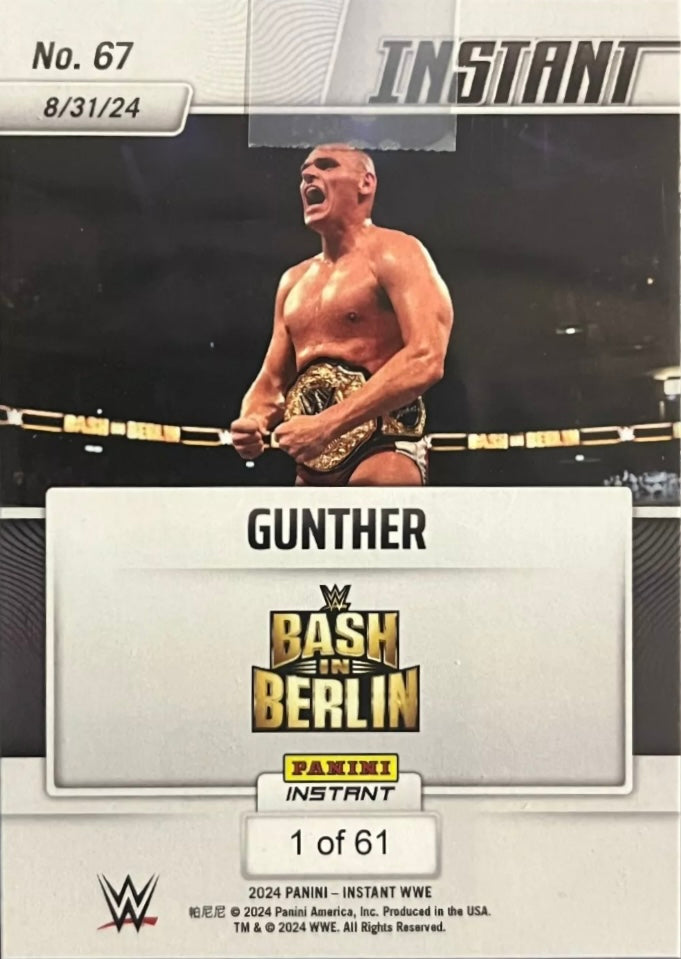 Gunther – Gunther Retains the World Heavyweight Championship trading card PW Catalog