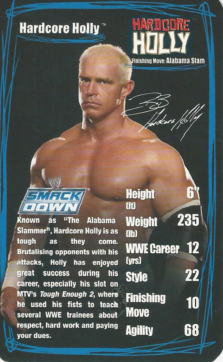 WWE Top Trumps 2006 Superstars 2 Hardcore Holly trading card PW Catalog