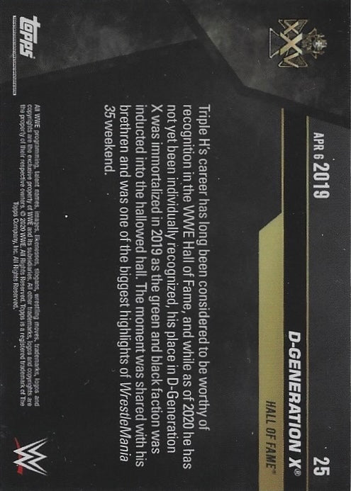 APR 6 2019 – D-Generation X IS Inducted Into the WWE Hall of Fame trading card PW Catalog