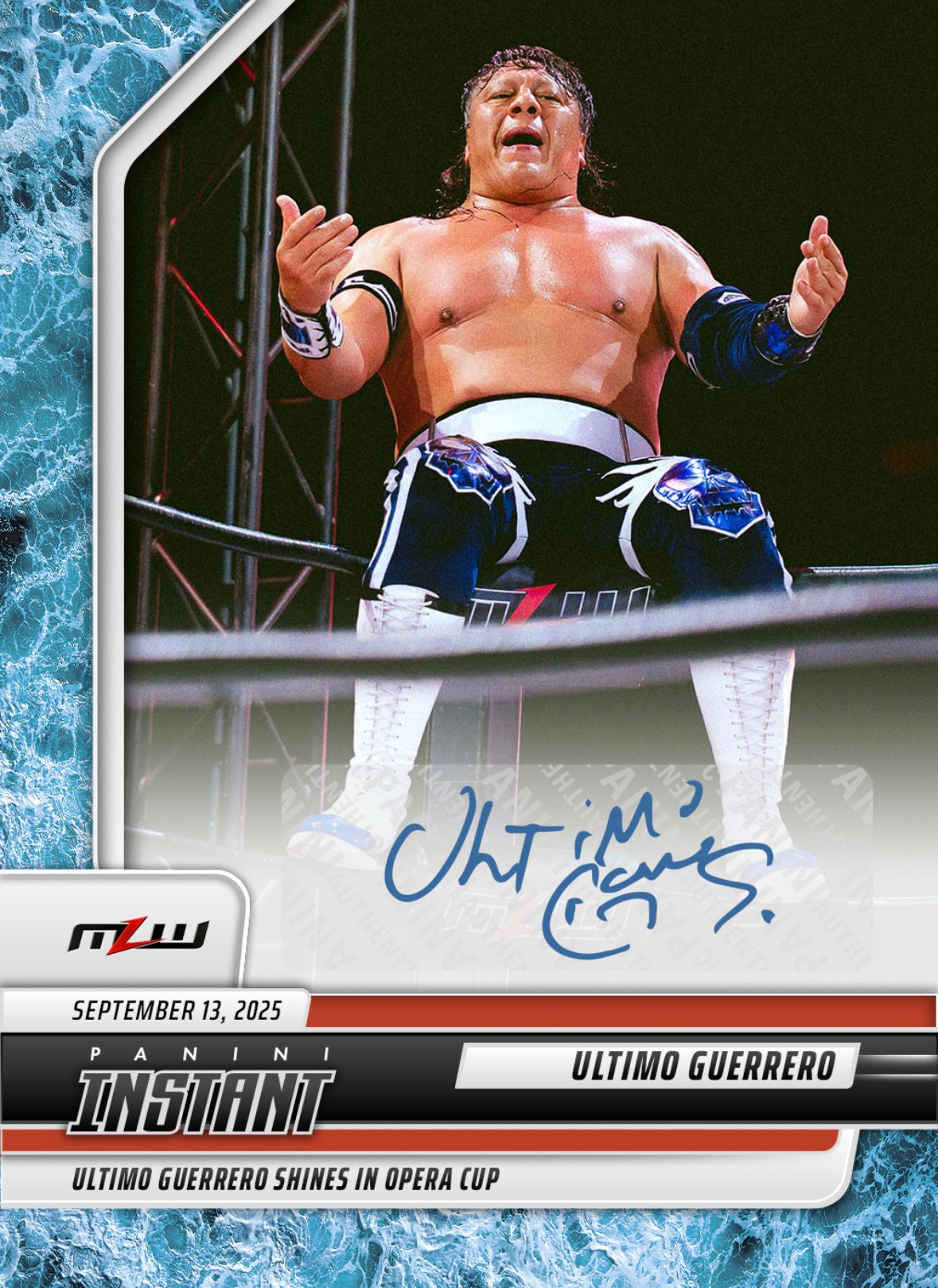 Ultimo Guerrero – Ultimo Guerrero Shines in Opera CUP trading card PW Catalog