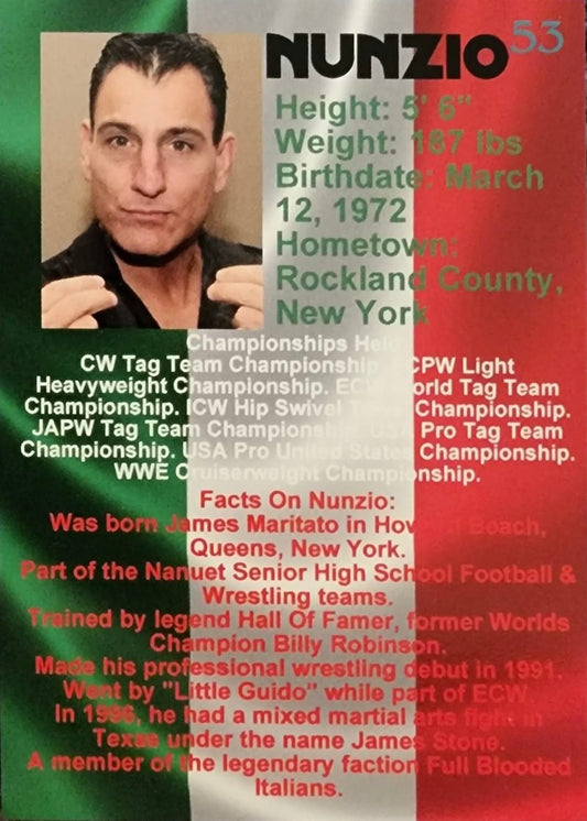 Nunzio trading card PW Catalog