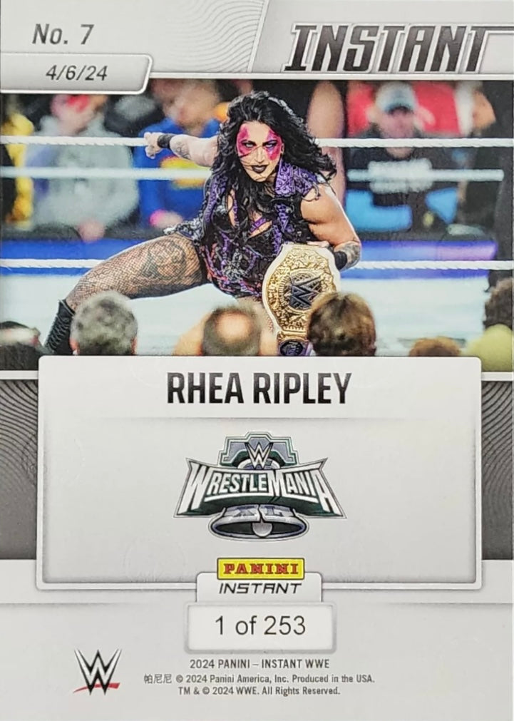Rhea Ripley – Rhea Ripley Retains the Women’s World Championship trading card PW Catalog