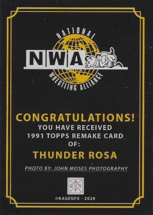 Thunder Rosa trading card PW Catalog