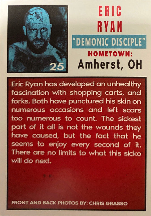 “Demonic Disciple” Eric Ryan trading card PW Catalog