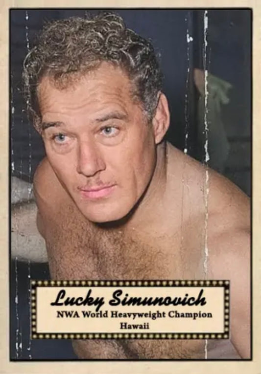 Lucky Simunovich trading card PW Catalog